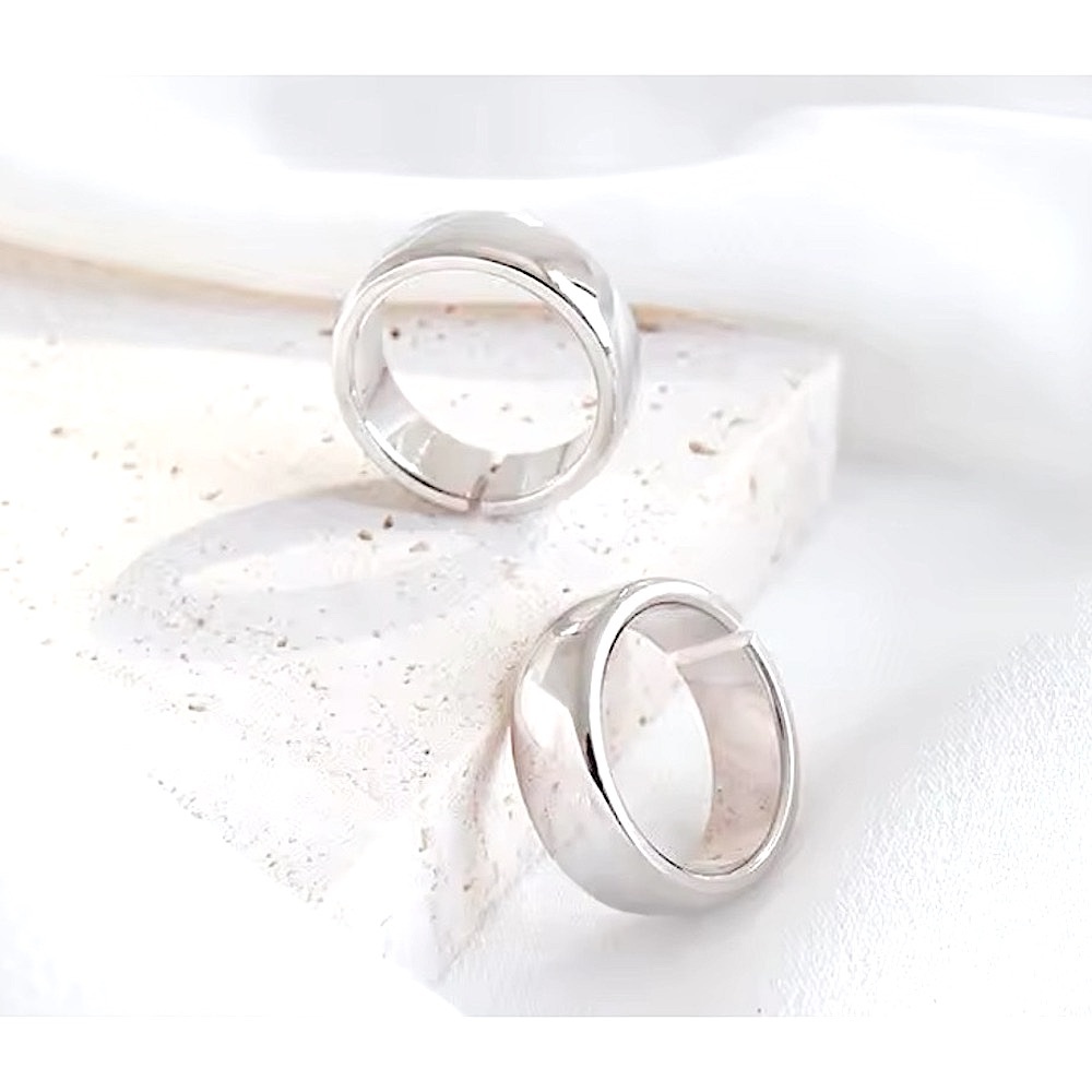 NEW Adjustable 6mm Sterling Silver Band Thumb Ring Finger Midi Ring